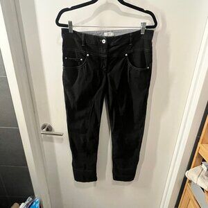 Gunex Women's Black Cotton Pants with White Stitching Size 10
